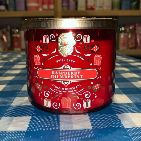White Barn | Accents | Bath Body Works Raspberry Thumbprint 3wick ...